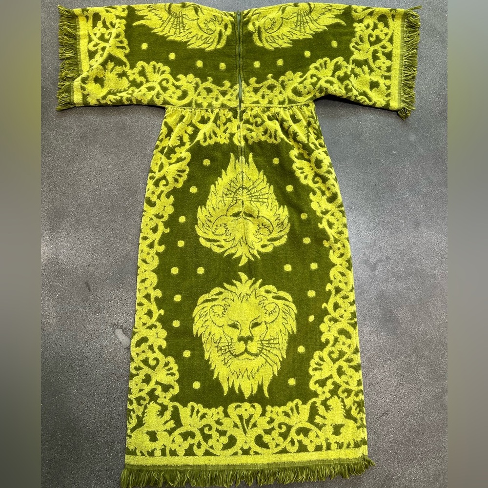 Insane vintage Terrycloth dress Vintage towel dress animal print dress - Picture 5 of 5